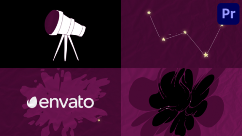 Videohive - Telescope and Constellation Logo Opener for Premiere Pro - 47314342