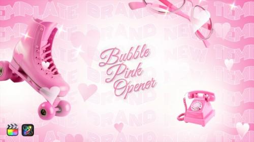 Videohive - Bubble Pink Opener | Apple Motion & FCPX - 47328028