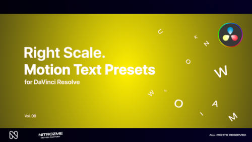 Videohive - Right Scale Motion Text Presets Vol. 09 for DaVinci Resolve - 47355632