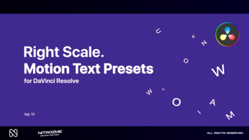 Videohive - Right Scale Motion Text Presets Vol. 11 for DaVinci Resolve - 47355647