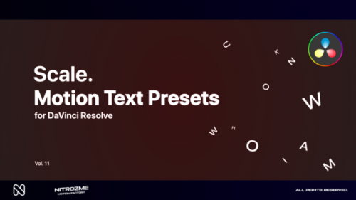 Videohive - Scale Motion Text Presets Vol. 11 for DaVinci Resolve - 47355673