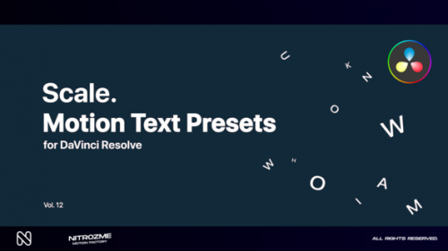 Videohive - Scale Motion Text Presets Vol. 12 for DaVinci Resolve - 47355680
