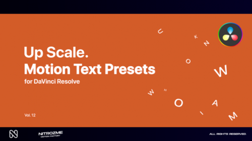 Videohive - Up Scale Motion Text Presets Vol. 12 for DaVinci Resolve - 47355755