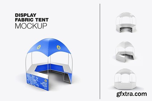 Set Fabric Display Tent Stand Mockup 5FKS8YA