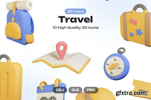 Travel 3D Icons 2ELVBSC
