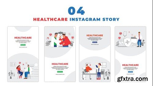 Videohive Healthcare Doctor and Patient Flat Vector Instagram Story 47394294