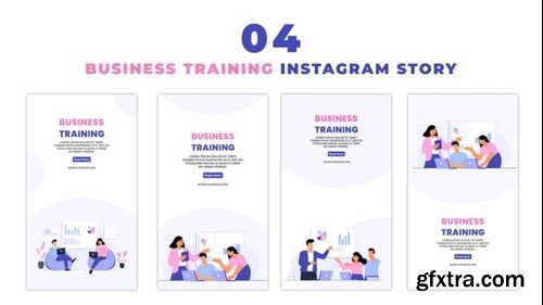 Videohive Business Training Flat Character Animated Instagram Story 47395044
