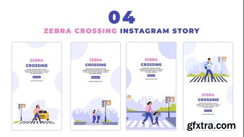 Videohive Flat Vector Zebra Crossing Instagram Story 47395579