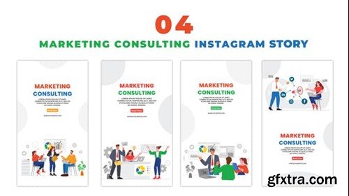Videohive Marketing Consulting 2D Flat Character Instagram Story 47395511