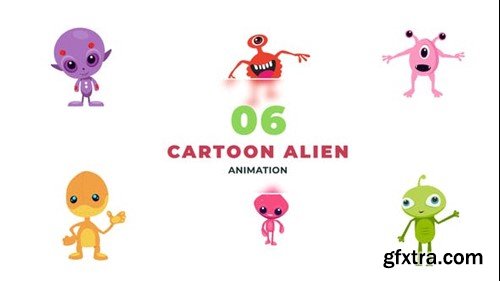 Videohive Cartoon Character Aliens Animation Scene 47390179