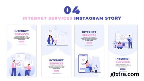 Videohive Internet Services and User Vector Instagram Story 47392551