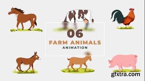 Videohive Farm Animals Character Animation Scene 47389900