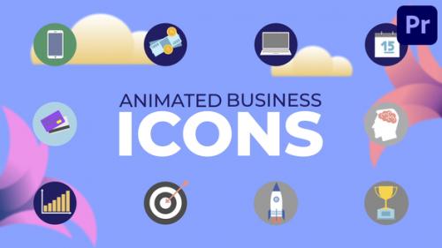 Videohive - Animated Business Icons for Premiere Pro - 47350349