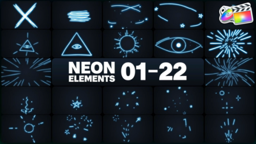 Videohive - Neon Elements for FCPX - 47382120