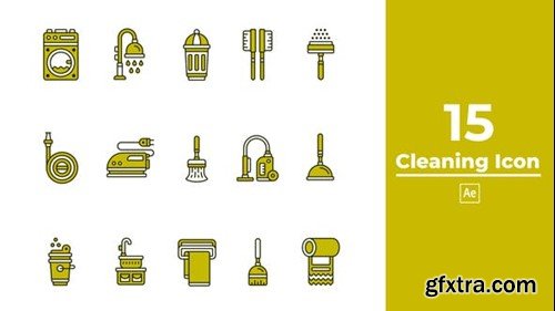 Videohive Cleaning Icon After Effect 47395224