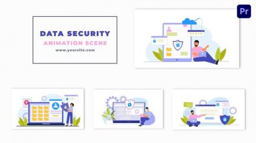 Videohive - Data Security Flat Character Animation Scene - 47355071