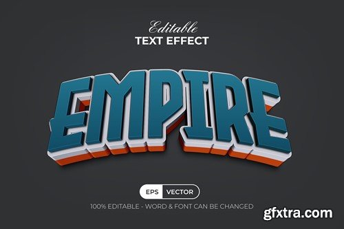 Empire 3D Editable Text Effect Curved Style 53ESABN