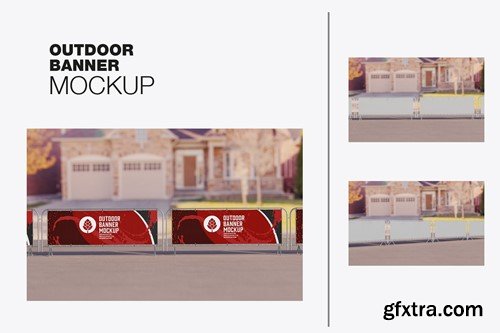 Pack Outdoor Banners Scene Mockup R9FMZZ8