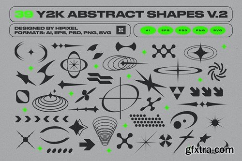 Y2K Abstract Retro Shapes V.2 EHXTQQG