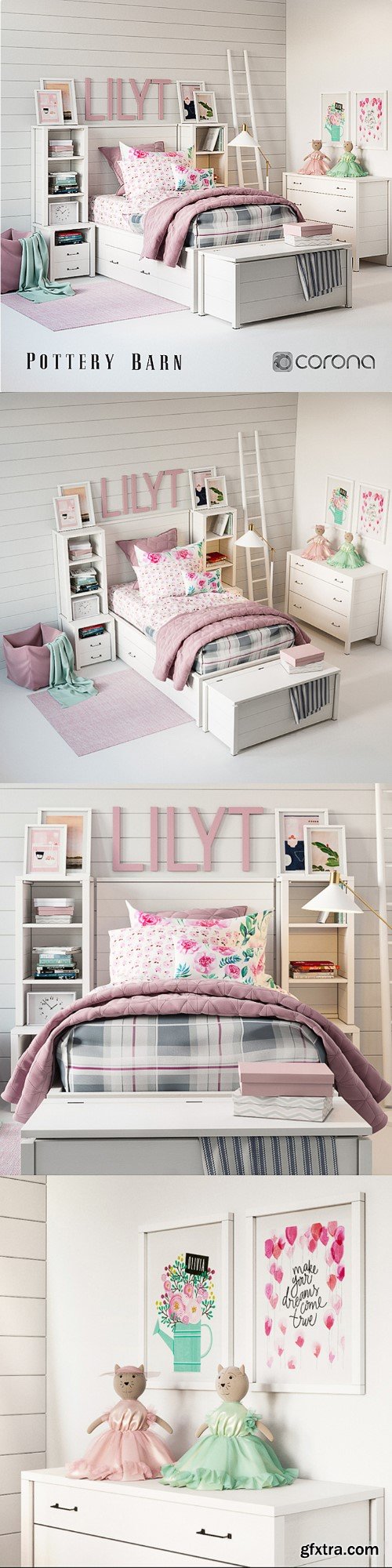 Set for baby Girl Plaid bedroom