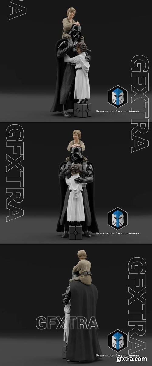 Darth Vader - Fatherhood - Luke and Leia – 3D Print Model