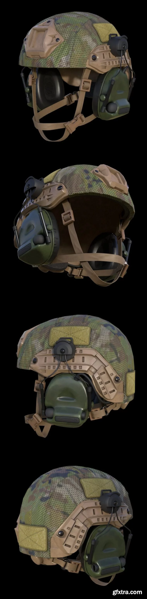 Advanced Combat Helmet with Headphones
