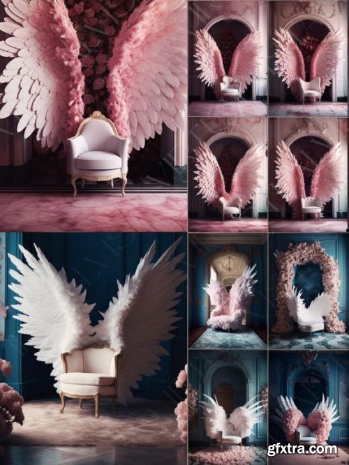 Angel Wings Digital Backdrops