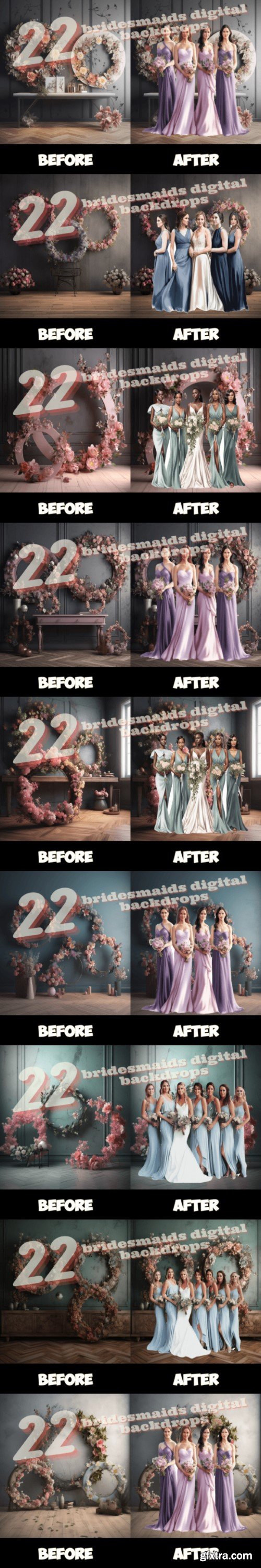 Bridesmaids Digital Backdrops