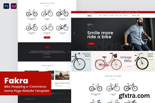 Fakra - Bike Shopping Website Design Template KEUXUX8