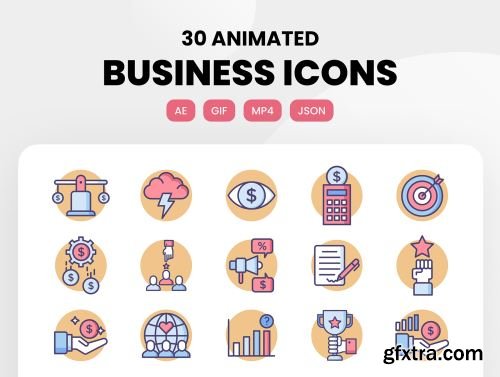 30 Animated Business Icons Ui8.net