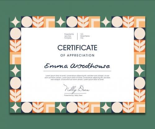 Certificate design with Pattern Border 576405914