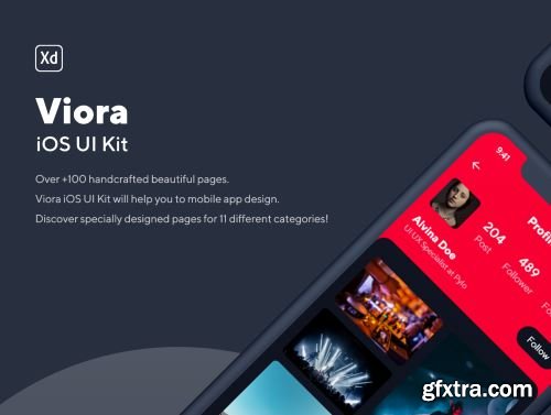 Viora iOS UI Kit Ui8.net