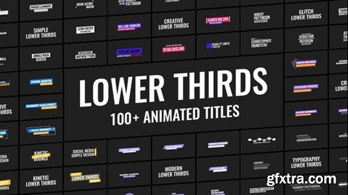 Videohive 100+ Animated Lower Thirds 47434234