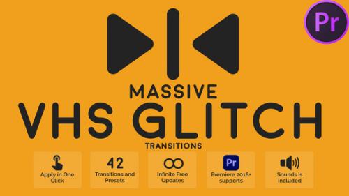 Videohive - Massive VHS Glitch Transitions - 47417136