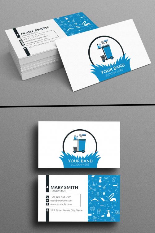 Cleaning Services Business Card Design 582613708