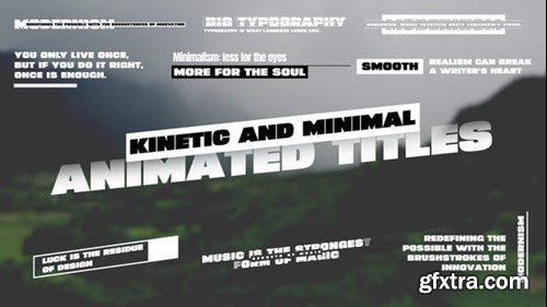Videohive Kinetic Animated Titles 47427862