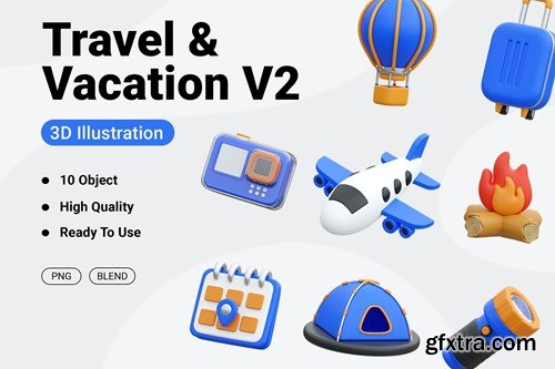 Travel And Vacation V2 3D Icon LGBSQPC