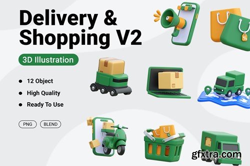 Delivery And Shopping V2 3D Icon PWKGZXP