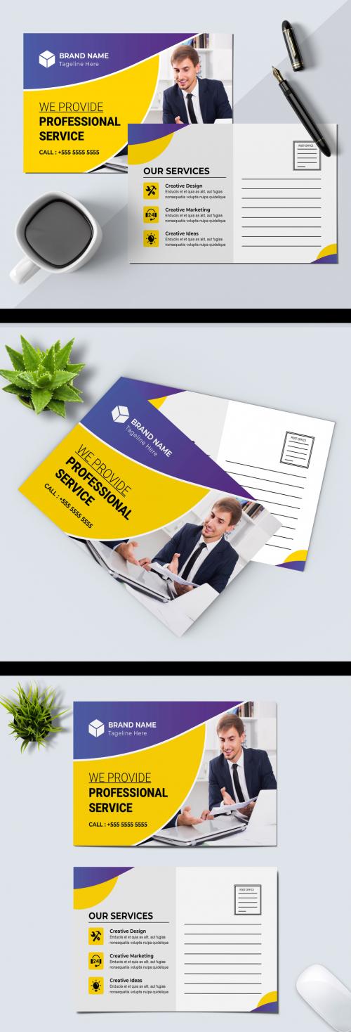 Business Postcard Design Template 580233257