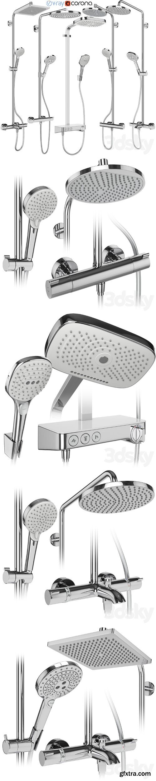 Shower systems Hansgrohe set 154