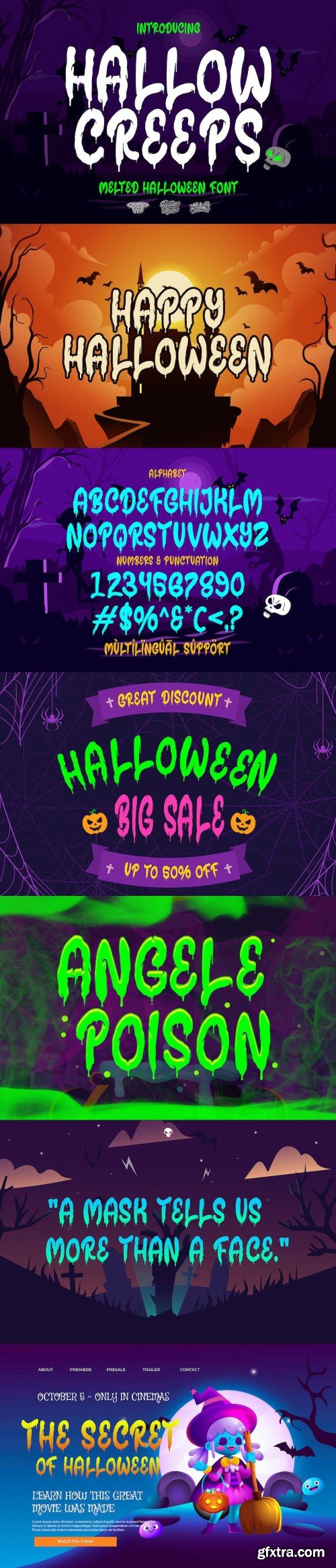 Hallow Creeps - Melted Halloween Font