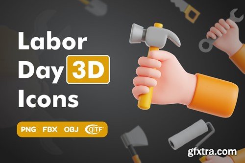 Labor Day - 3D Icon Set CPNE9EJ