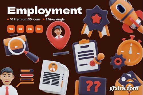 Employment 3D Icon LZY4UU3