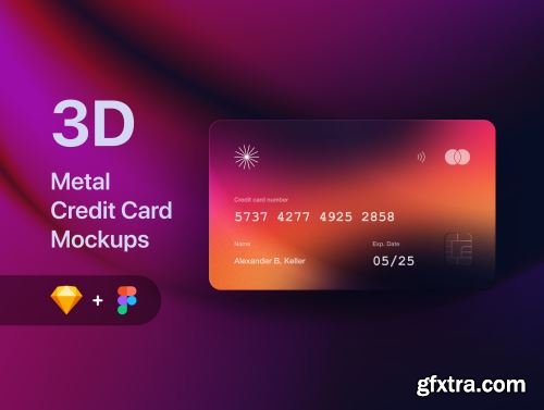 3D Metal Credit Card Mockups - Fintech & SaaS Ui8.net
