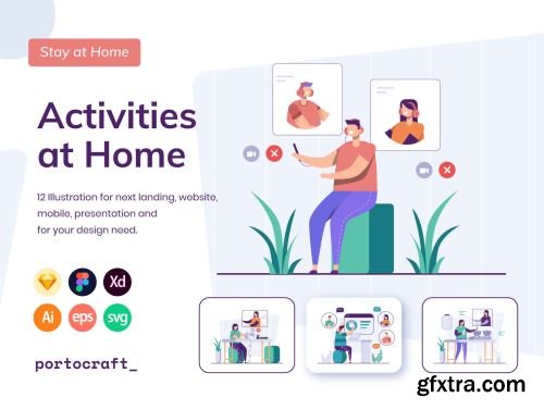 Activities at Home. Ui8.net