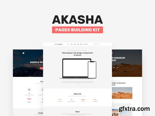 AKASHA Pages Building Kit Ui8.net