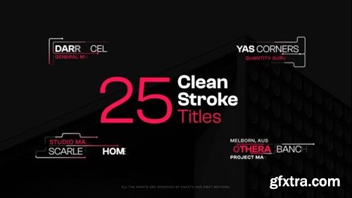 Videohive Clean Stroke Titles 46441273