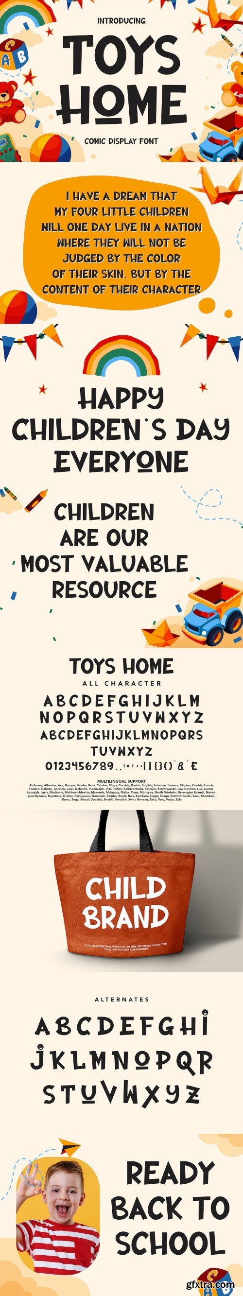 Toys Home - Comic Display Font