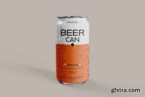Beer or Soda Cans with Drops Mockup LQK2RVA