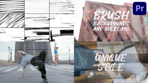 Videohive - Brush Backgrounds And Overlays | Premiere Pro MOGRT - 47394957